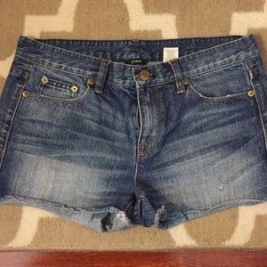 J Crew high waist denim shorts